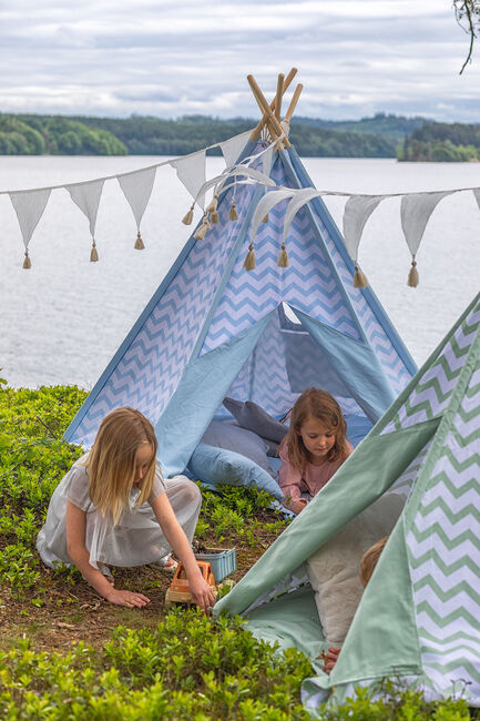 Alice & Fox Legetelt Tipi, Grøn/Hvid