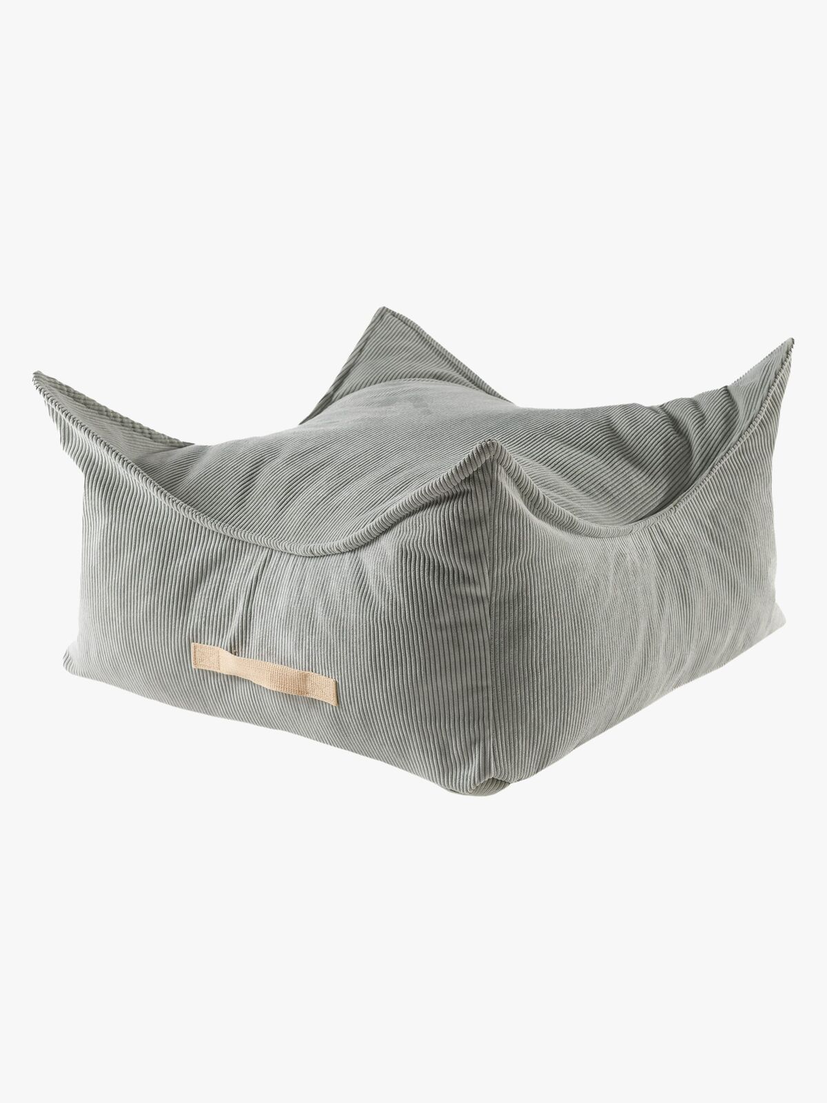 Meowbaby Puf Kvadrat Slimcord, Grå