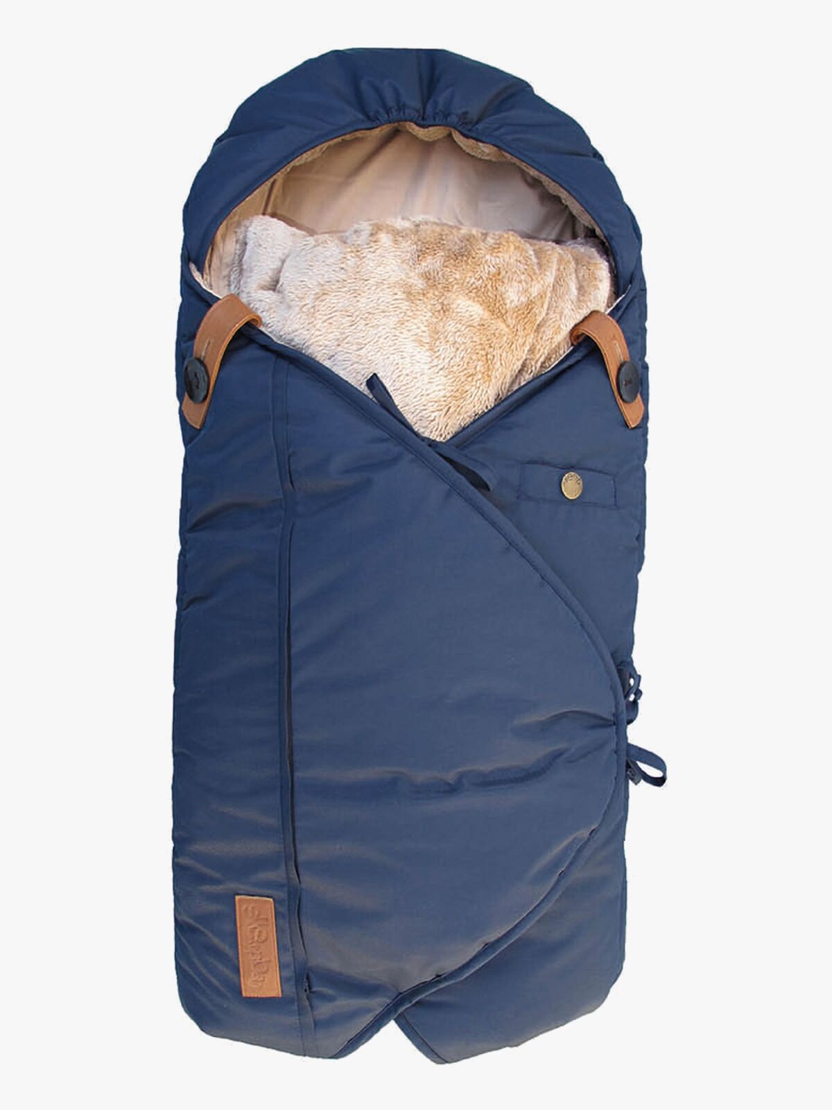 Sleepbag Mini Vinterkørepose, Midnight Petrol/Brown