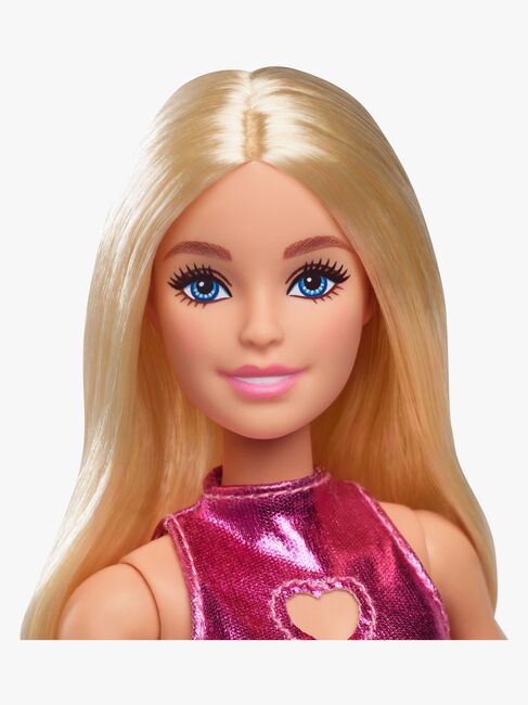 Barbie Fashionista Dukke med Blondt Hår & Lyserød Kjole