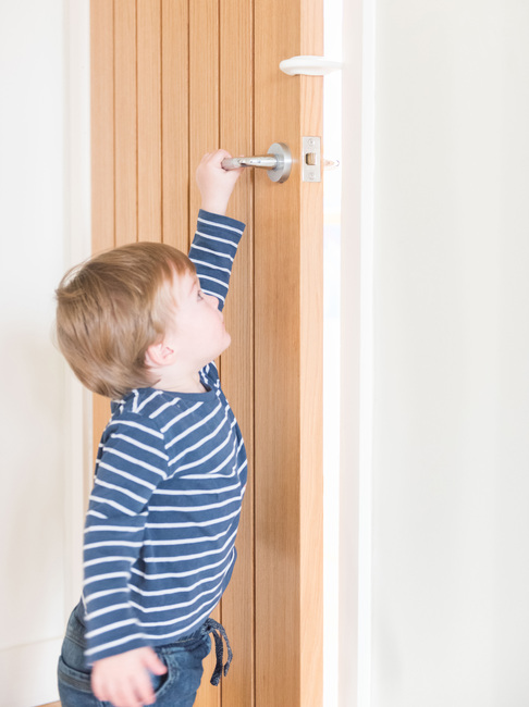 Safe & Care Dørstopper med Opbevaringsplads, Hvid