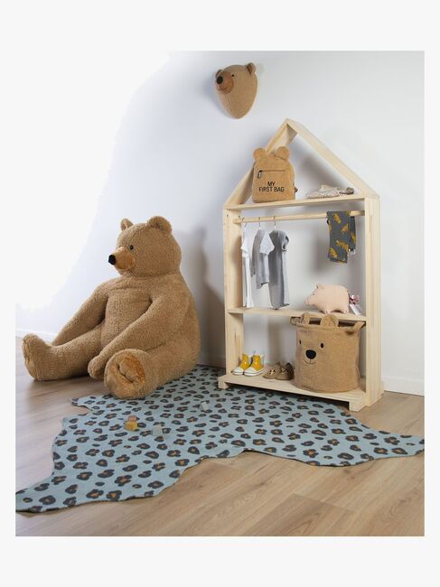 Childhome Gulvtæppe Leopard 145 x 160, Blue