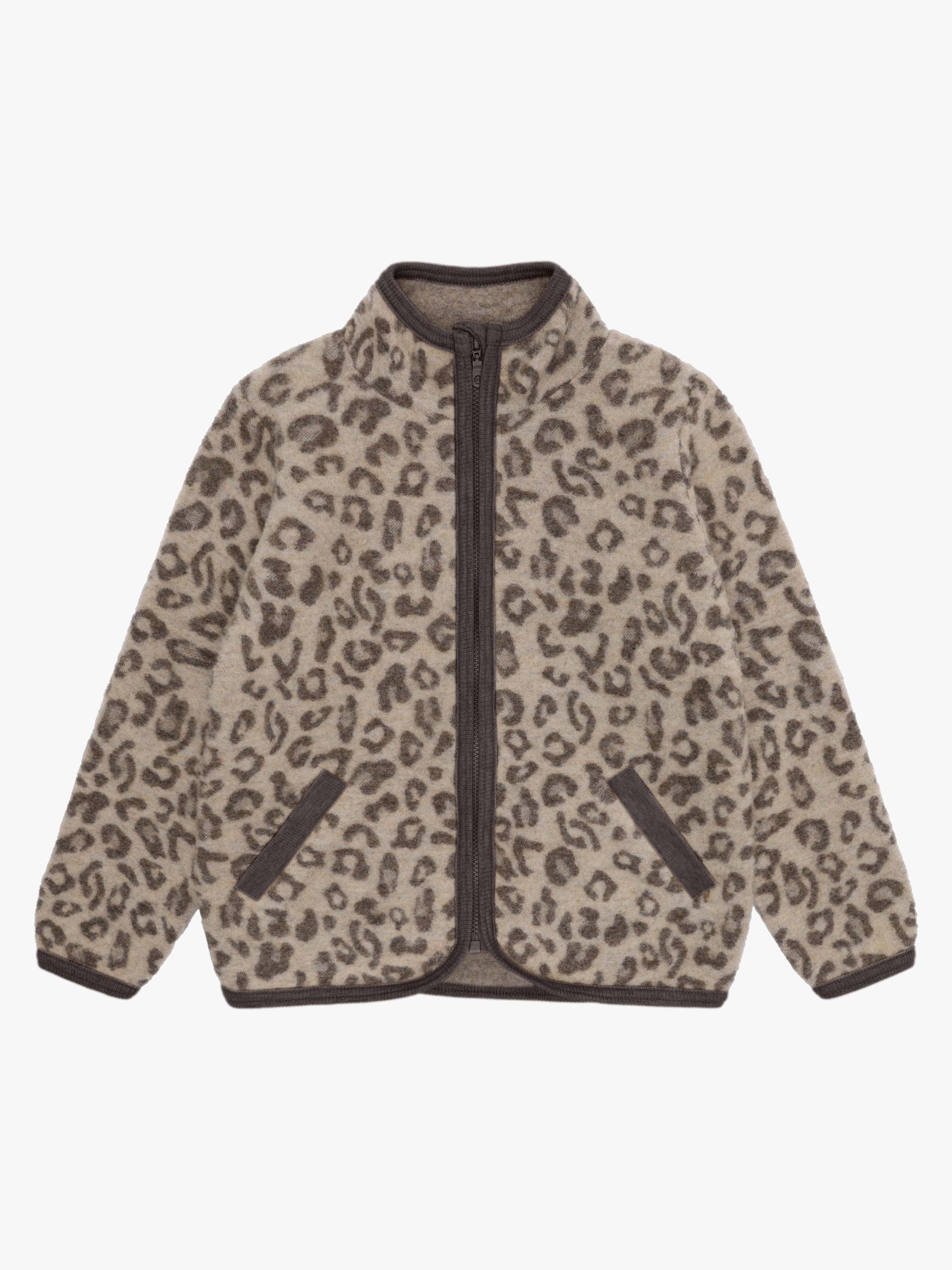 Huttelihut Uldfeecejakke Merino, Camel Melange, 104