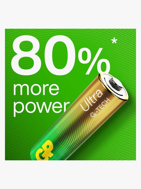 GP Ultra Alkaline G-TECH AA/LR6 Batterier Svanemærket 24-Pak
