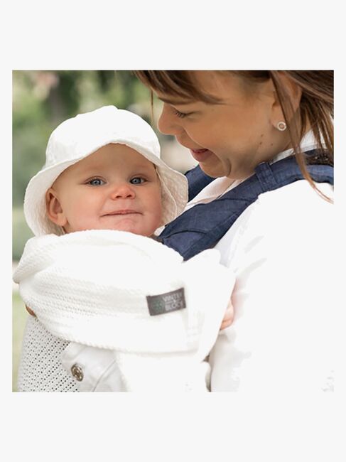 Vinter & Bloom Soft Grid Hæklet Babytæppe, Pearl White