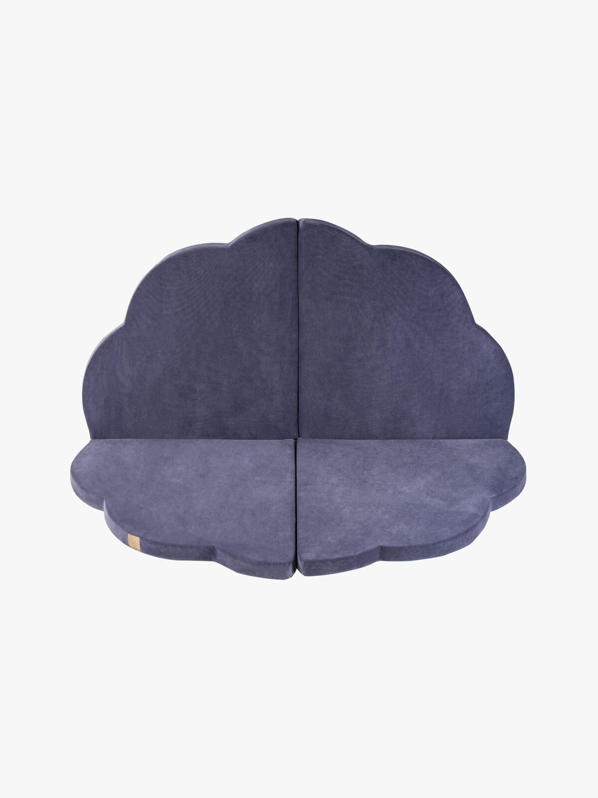 Meowbaby Foam Sammenklappelig Legetæppe Velour 160x160, Blå-grå