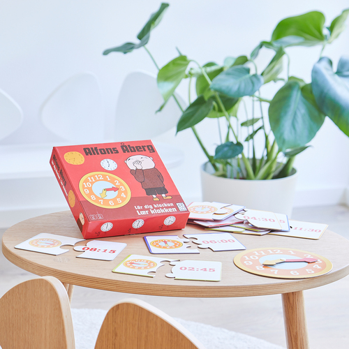 Alfons Åberg Børnespil 20 Brikker Lær Klokken