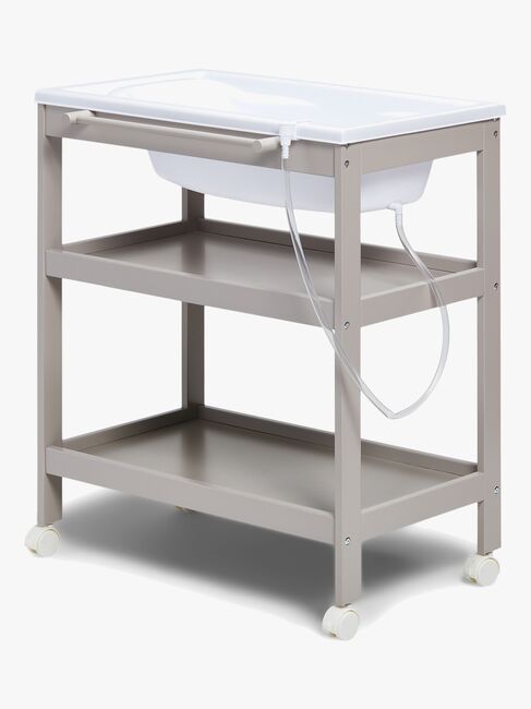 JLY Dream Puslebord med Badebalje, Warm Grey