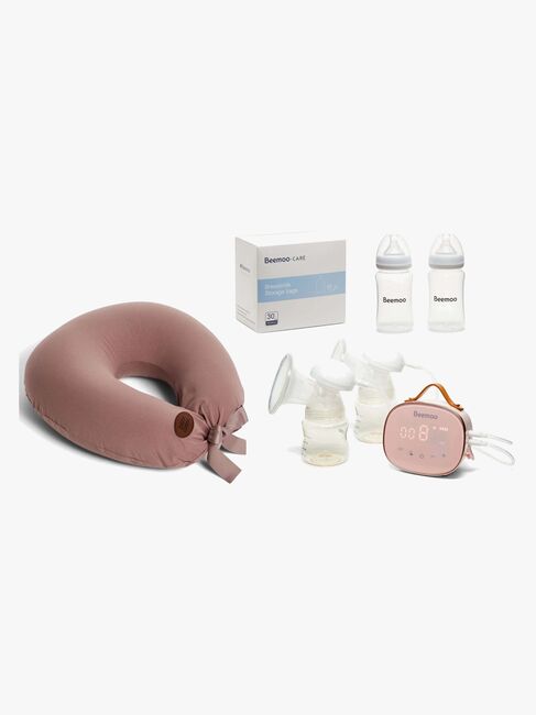 Beemoo CARE Elektrisk Dobbelt Brystpumpe & Ammepakke, Ashes of Roses