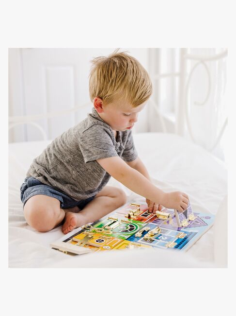 Melissa & Doug Låsebræt 6 Låger med Dyr