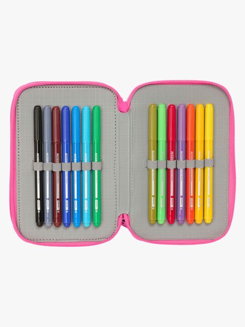 Hello Kitty Kuromi Penalhus med 3 Rum, Lyserød/sort