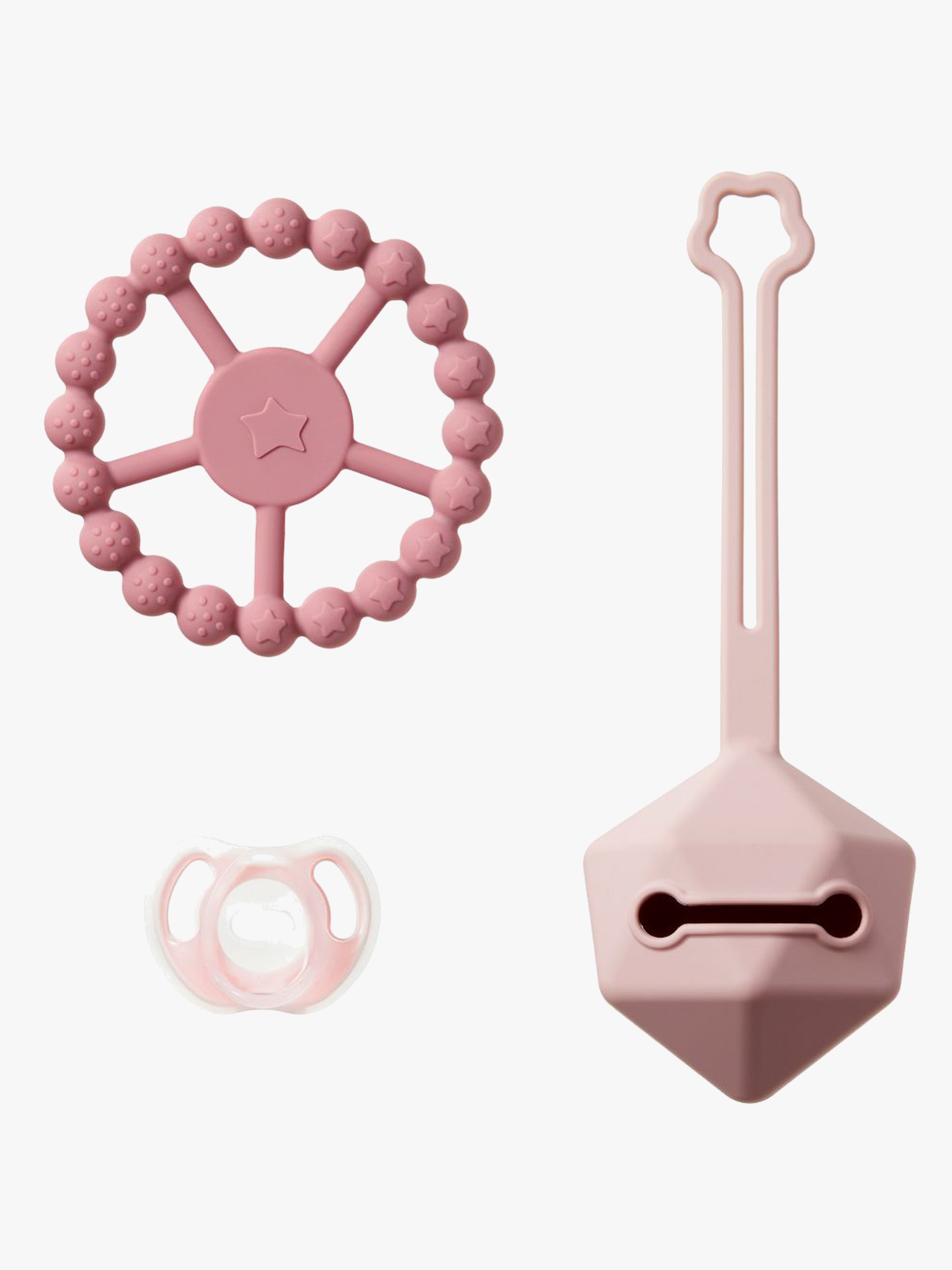 Tommee Tippee Sut & Bidering Gavesæt Silikone, Pink