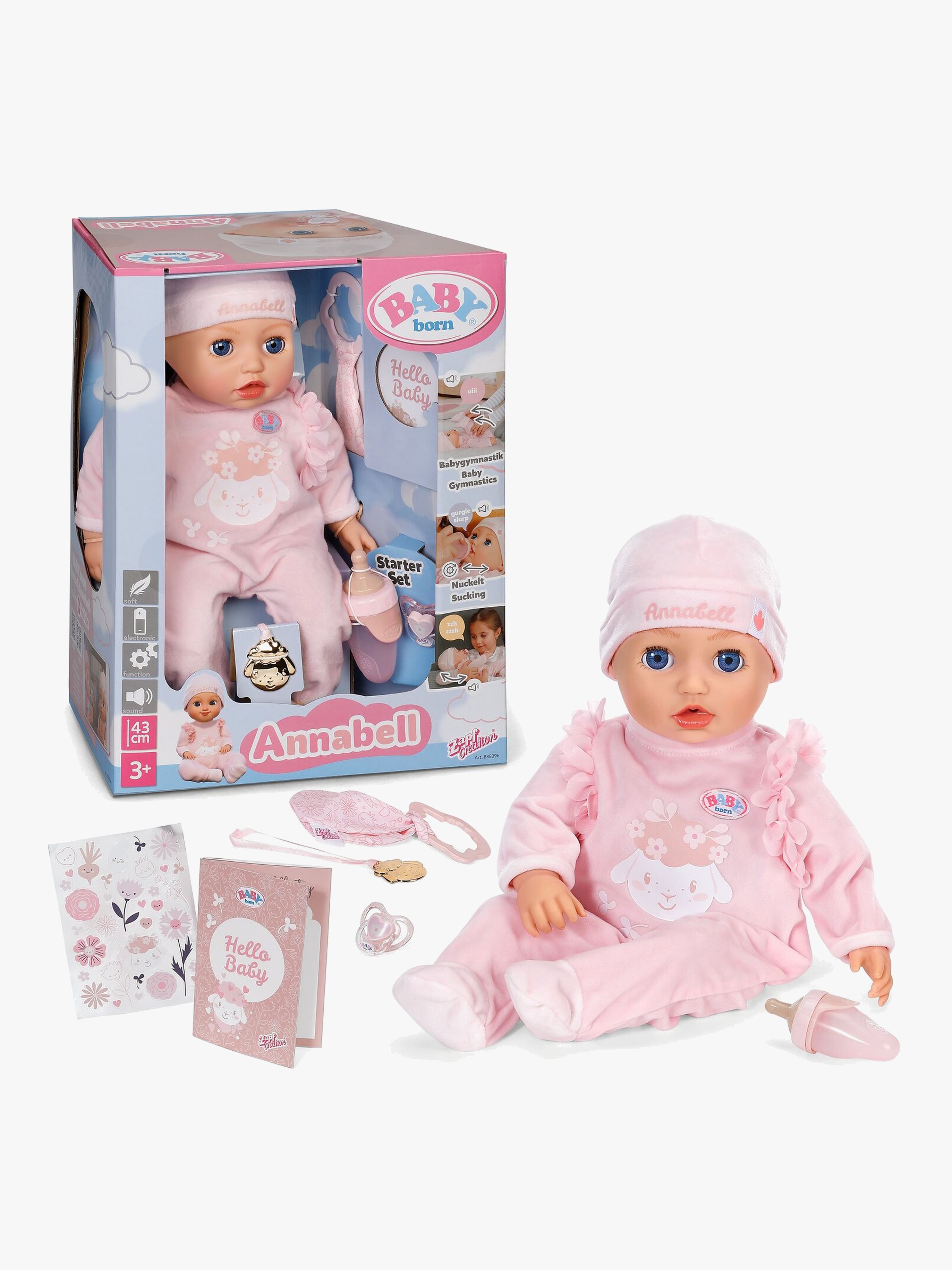 BABY born Dukke Startsæt Annabell 43 cm
