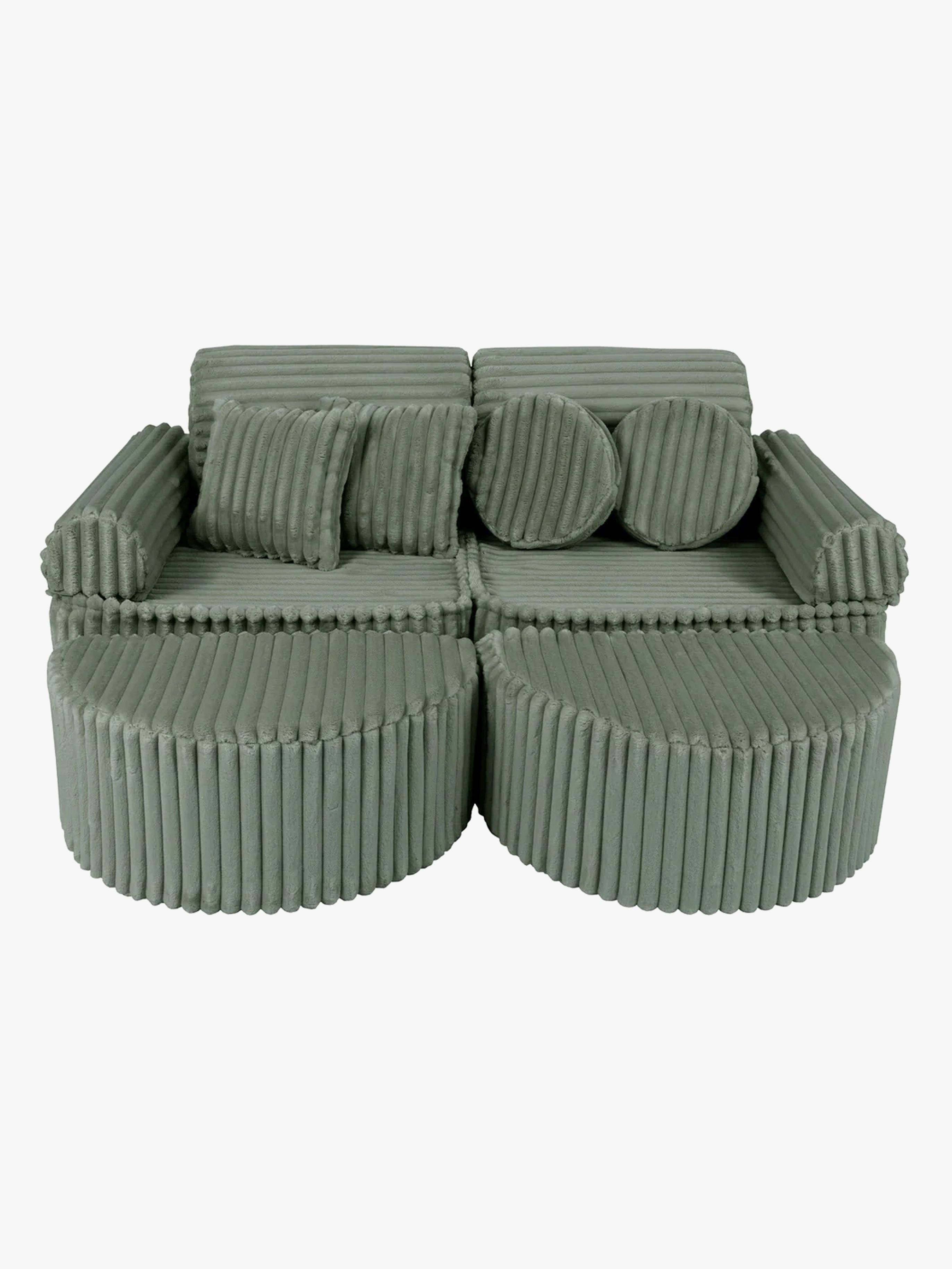 MeowBaby Churros Sofa Max, Olive Sage Green, Børnemøbler, Indretning børneværelse