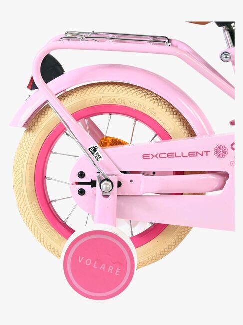 Volare Excellent Cykel med Kurv 12 Tommer, Pink