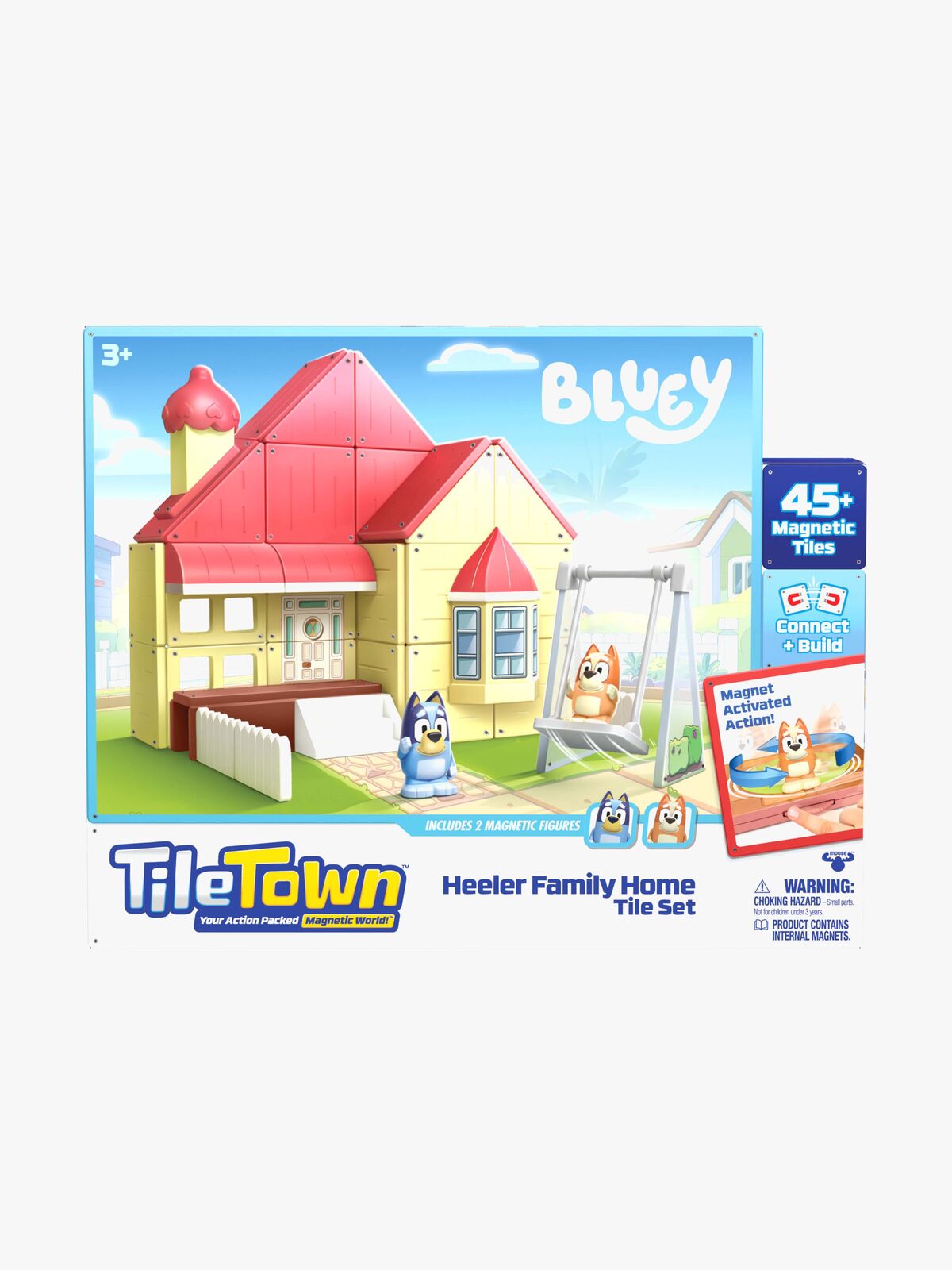 Bluey Tile Town Bluey Heeler House Magnetsæt 46 Brikker