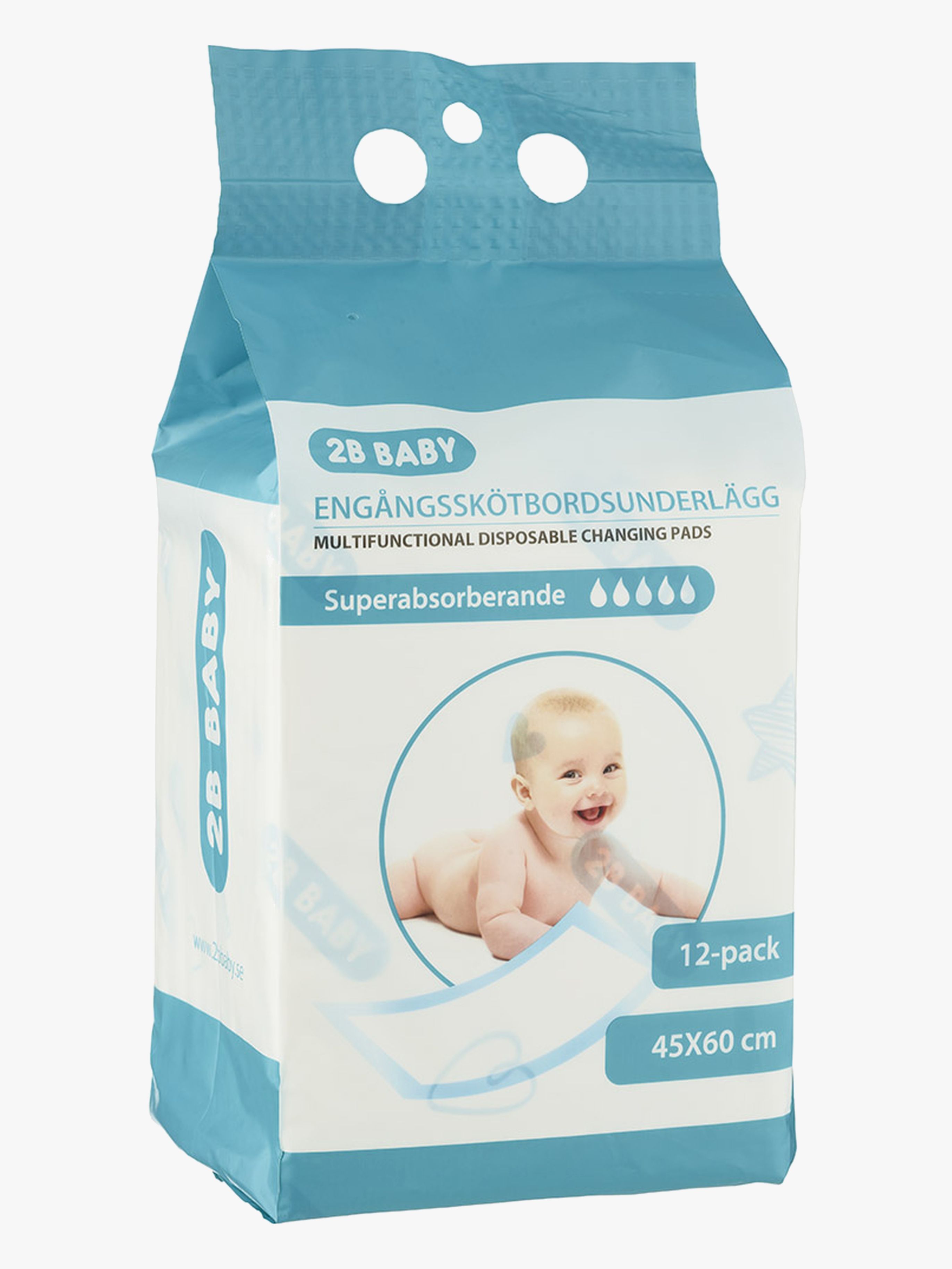 2B Baby Pusleunderlag 45x60cm 12-pak