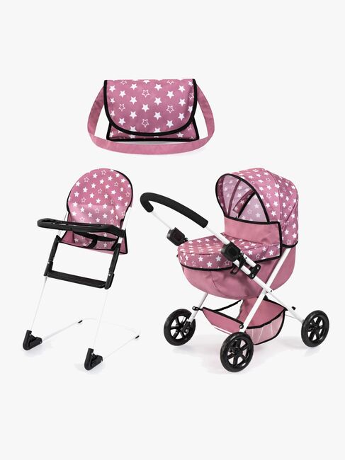 Bayer Design Cosy Sæt Dukkevogn, Pink