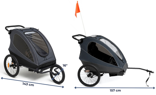 Beemoo Sporty Trail Cykelanhænger, Green