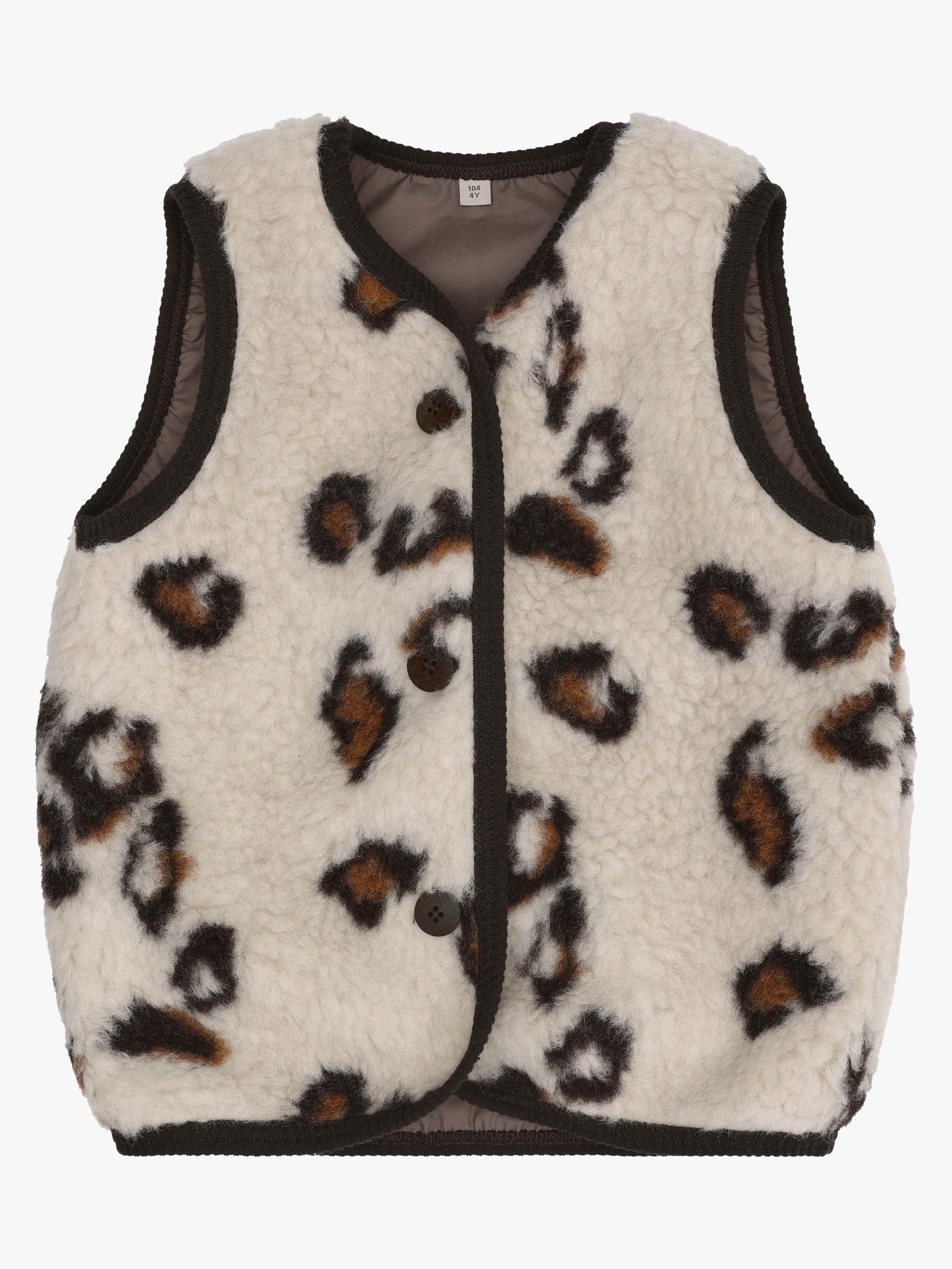 HUTTEliHUT Uldvest Teddy, Cement, 110
