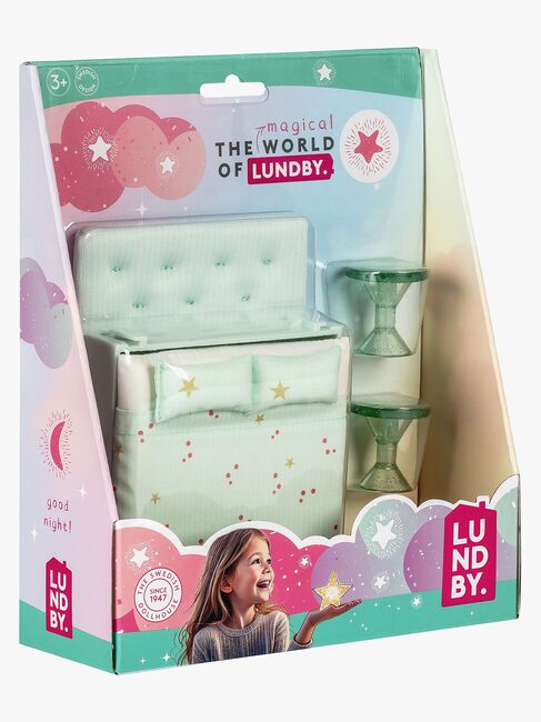 Lundby Dukkehustilbehør Seng Med Polstret Gavl 60-2107-00-1137_3c.jpg