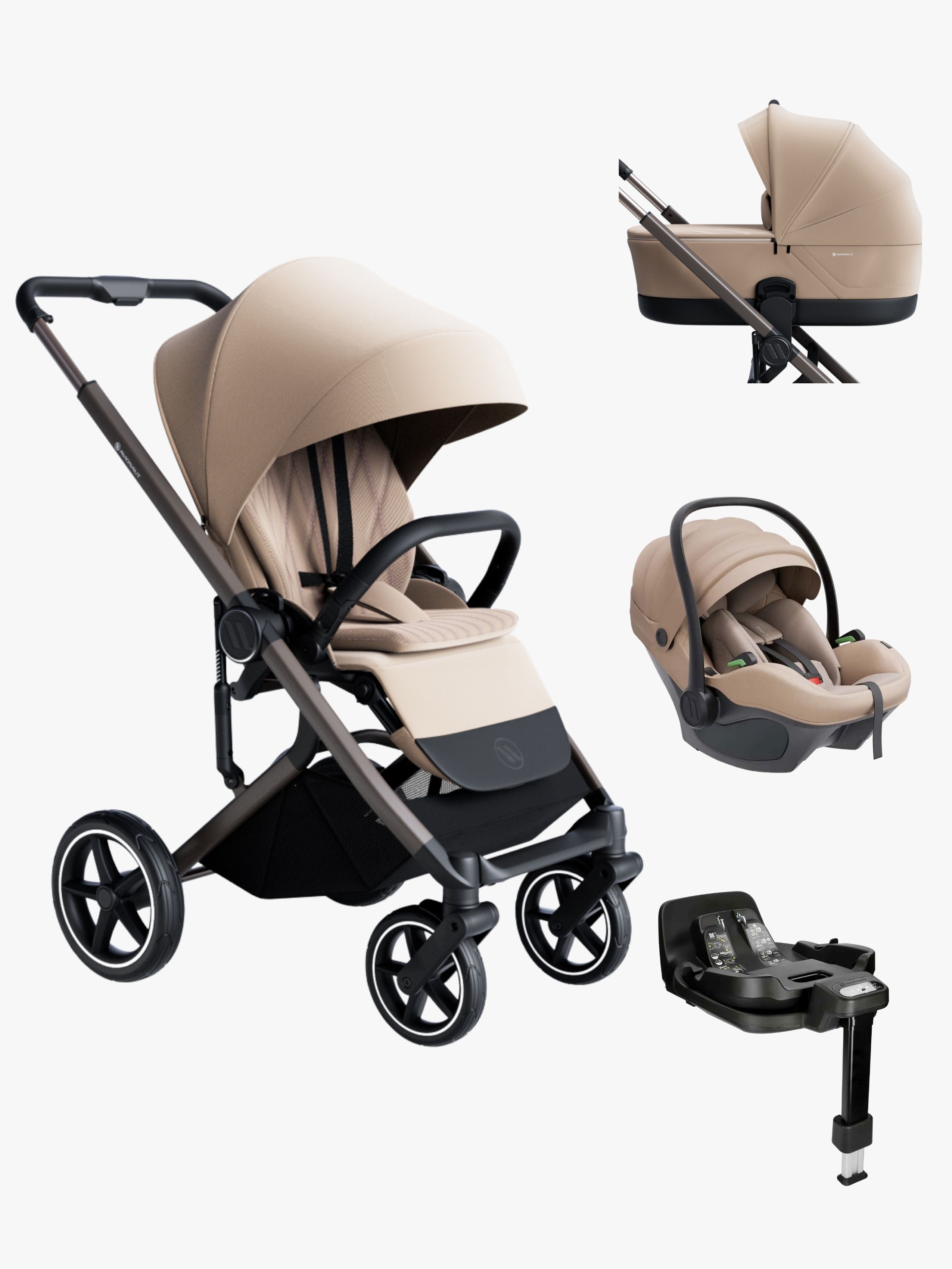 Avionaut Sirius 2 Air Duovogn Inkl. Pixel 3 Babyautostol & IQ Orbit Base, Beige