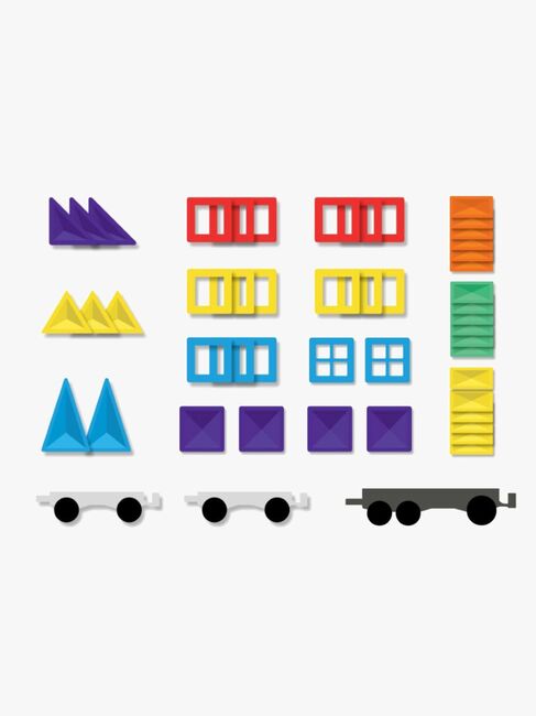 Connetix Magnetiske Byggeklodser Rainbow Transport 50 Dele