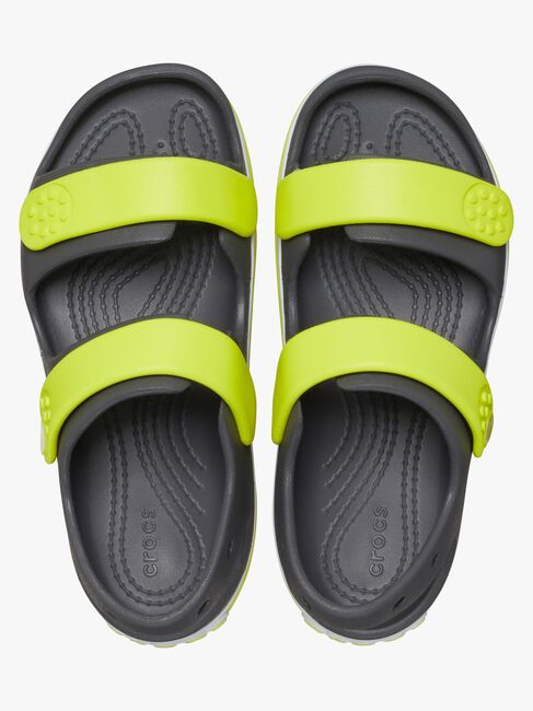 Crocs Crocband Cruiser Kids Sandaler, Slate Grey/Acidity