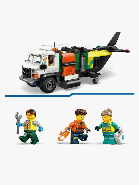 LEGO City 60505 Remix – Fly, servicevogn og luftpudebåd