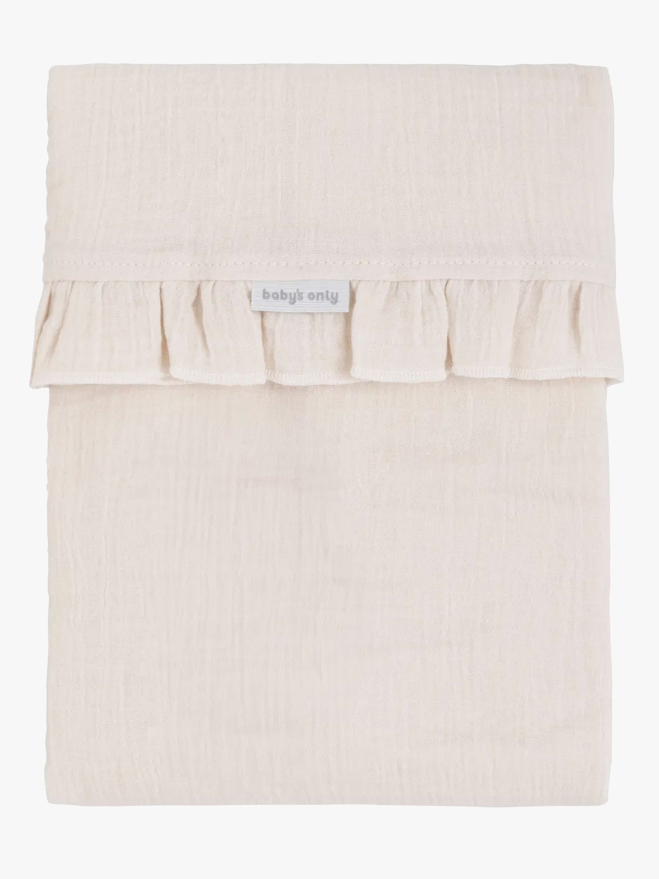 Baby's Only CALM Baby Crib Lagen med Flæser 120x150, Warm Linen
