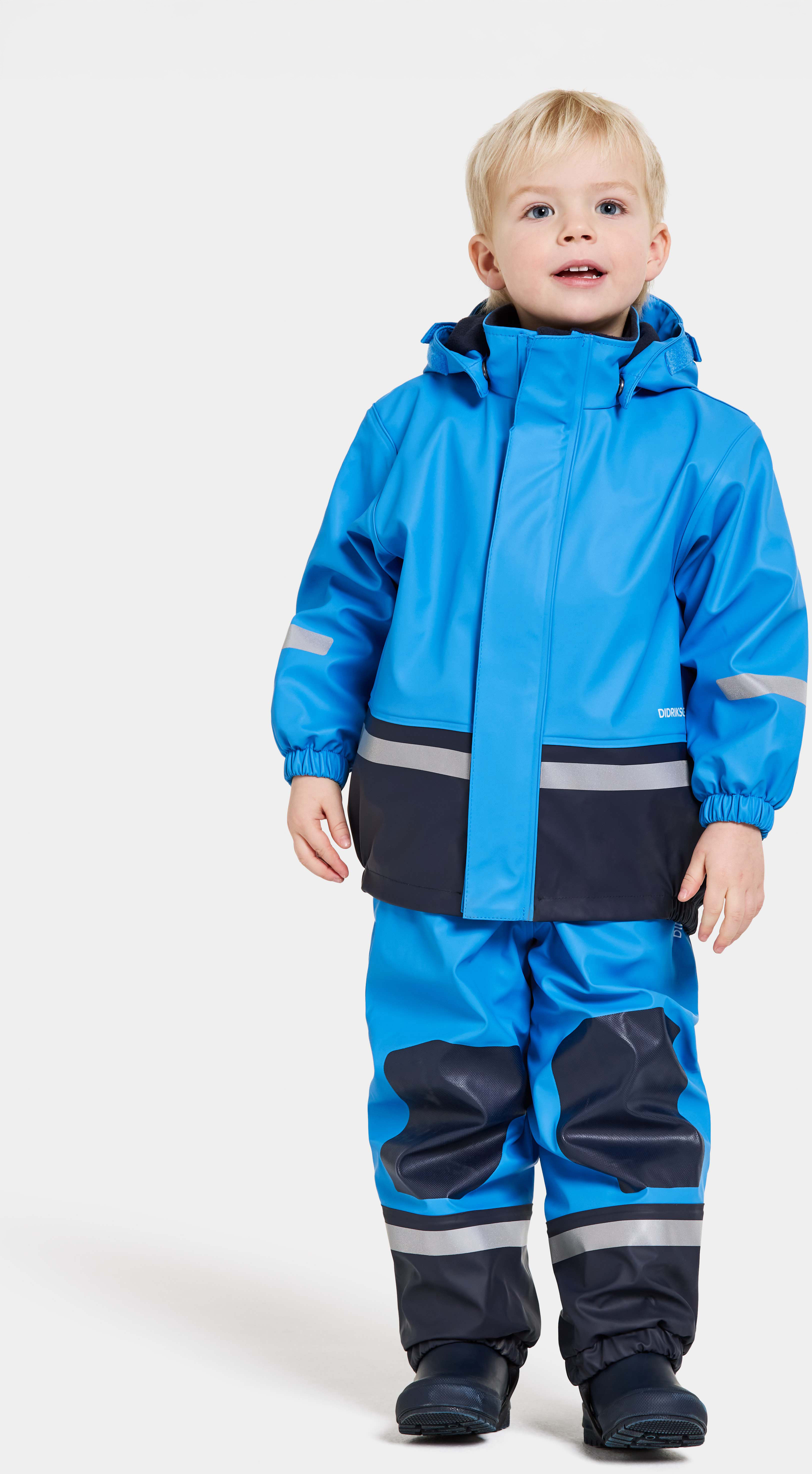 Didriksons Boardman Foret Regnsæt, Sharp Blue, 110, Regntøj børn - Bedst i test