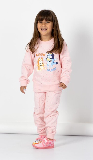 Bluey-sæt med sweater og bukser, pink