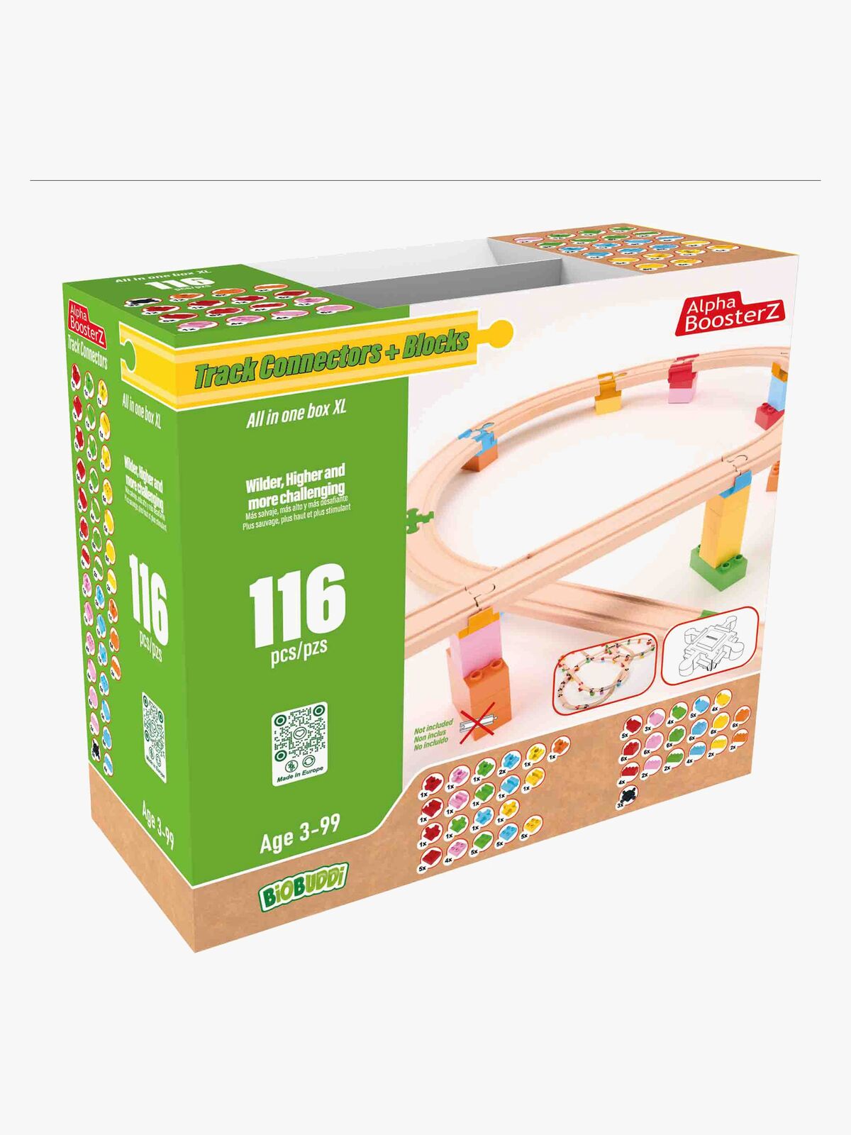 Alpha BoosterZ Track Connectors All In One Block Box XL Byggesæt 116 Dele