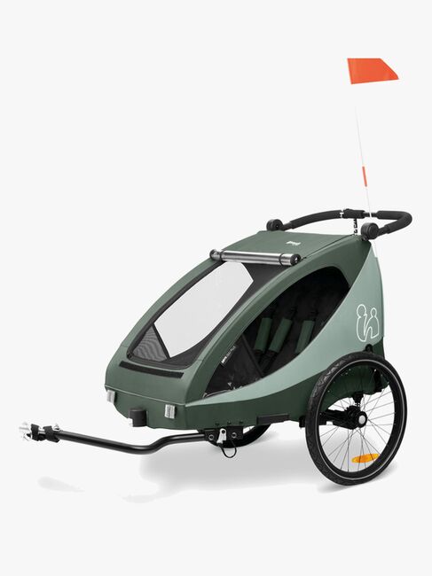 Hauck Dryk Duo Plus Cykelanhænger, Dark Green