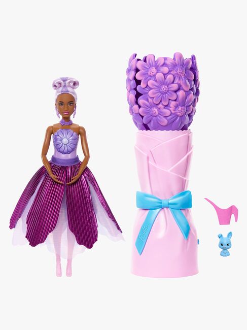 Barbie Petal Pop Flower Surprise Dukke Marguerit, Lilla