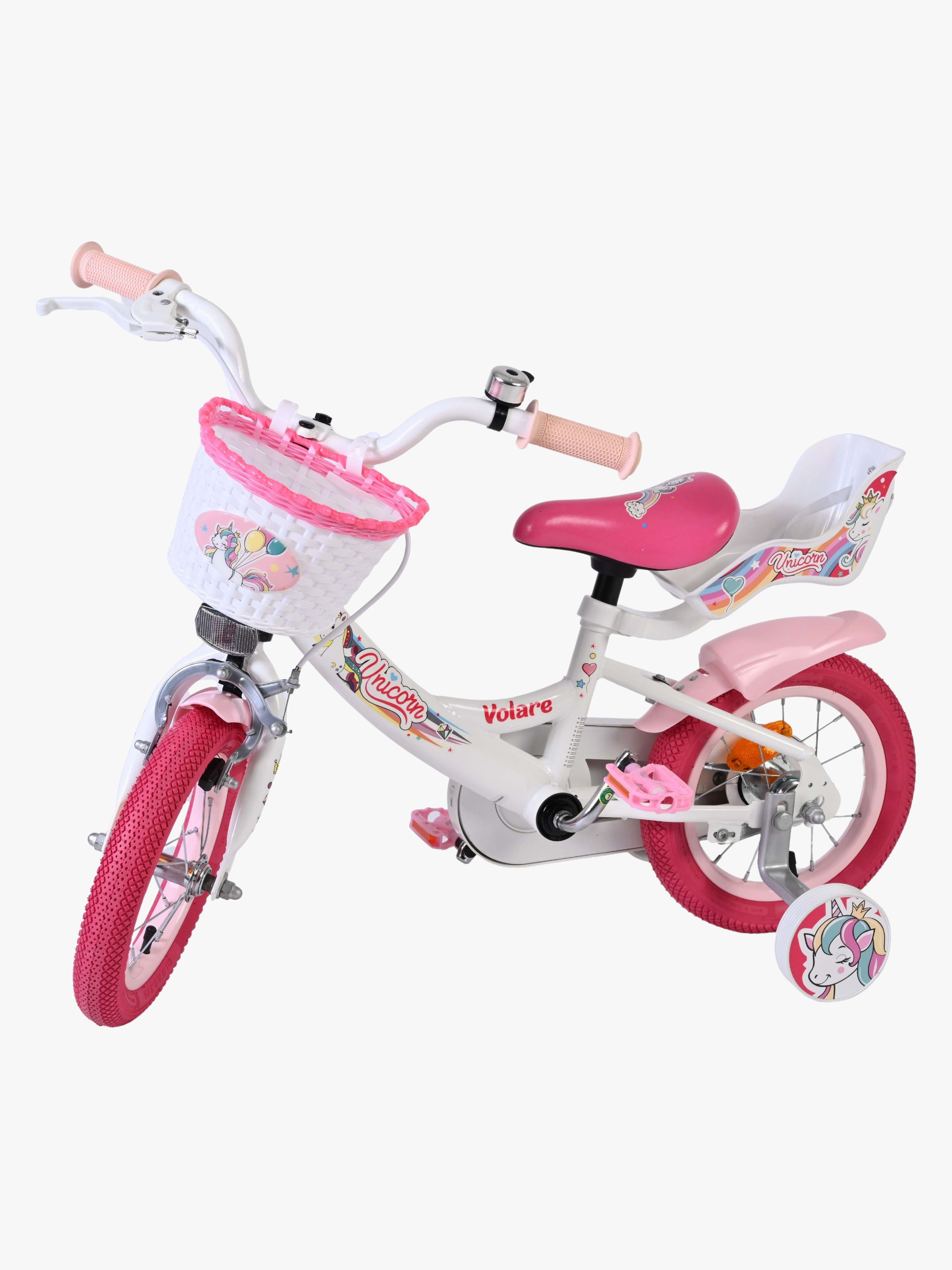 Volare Unicorn Cykel 12 Tommer, Hvid