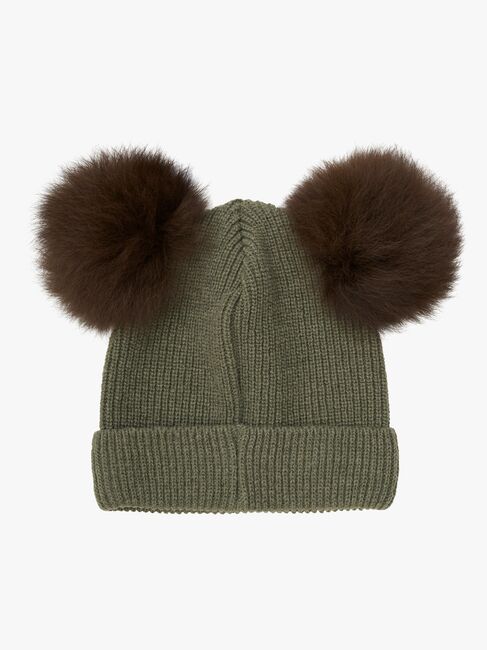 Huttelihut Hue Merinould med Pomponer Alpaka, Beetle