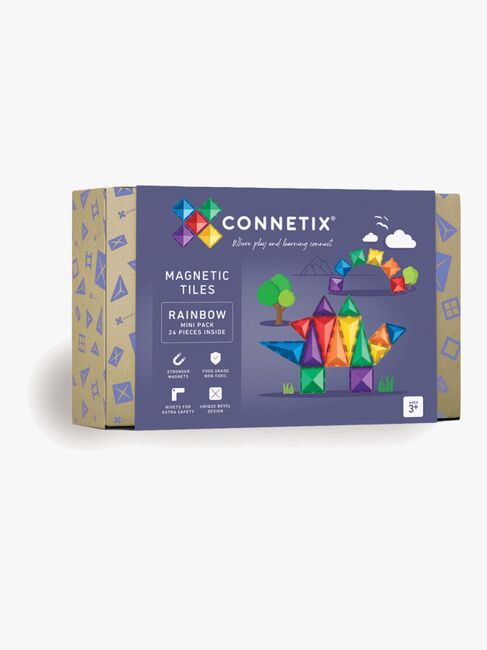 Connetix Magnetiske Byggeklodser Rainbow Mini Pack 24 Dele