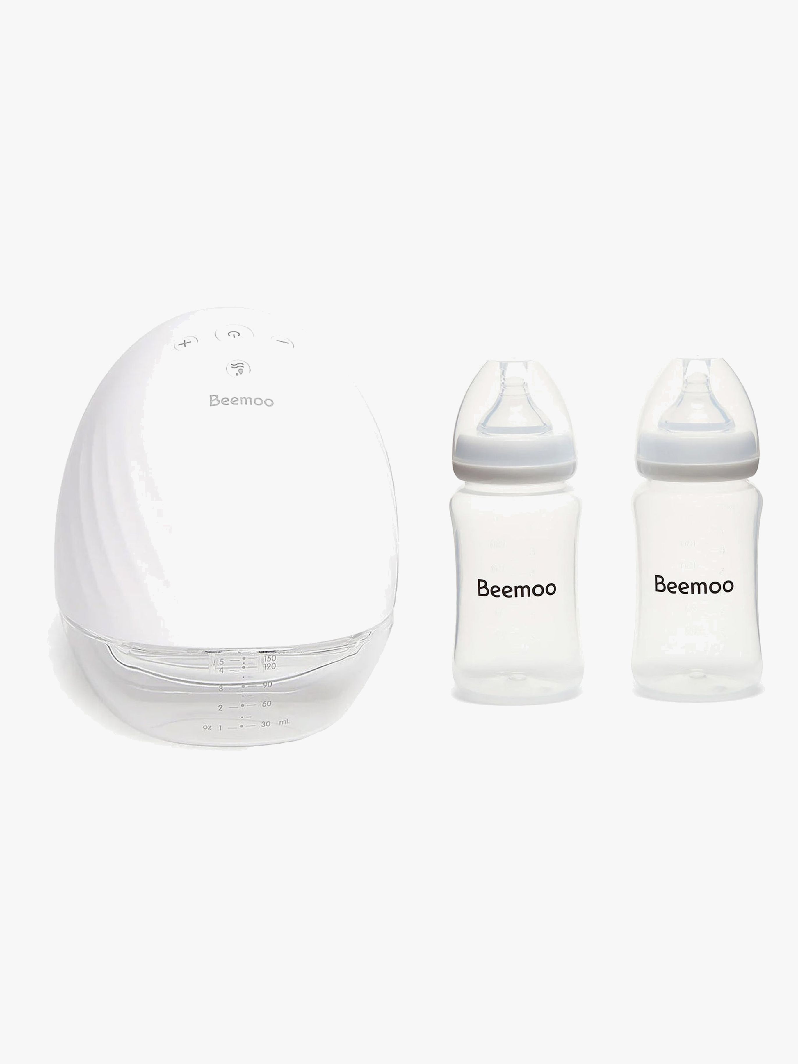 Beemoo CARE Wearable Elektrisk Brystpumpe Single inkl. Modermælksflaske 240 ml 2-pak