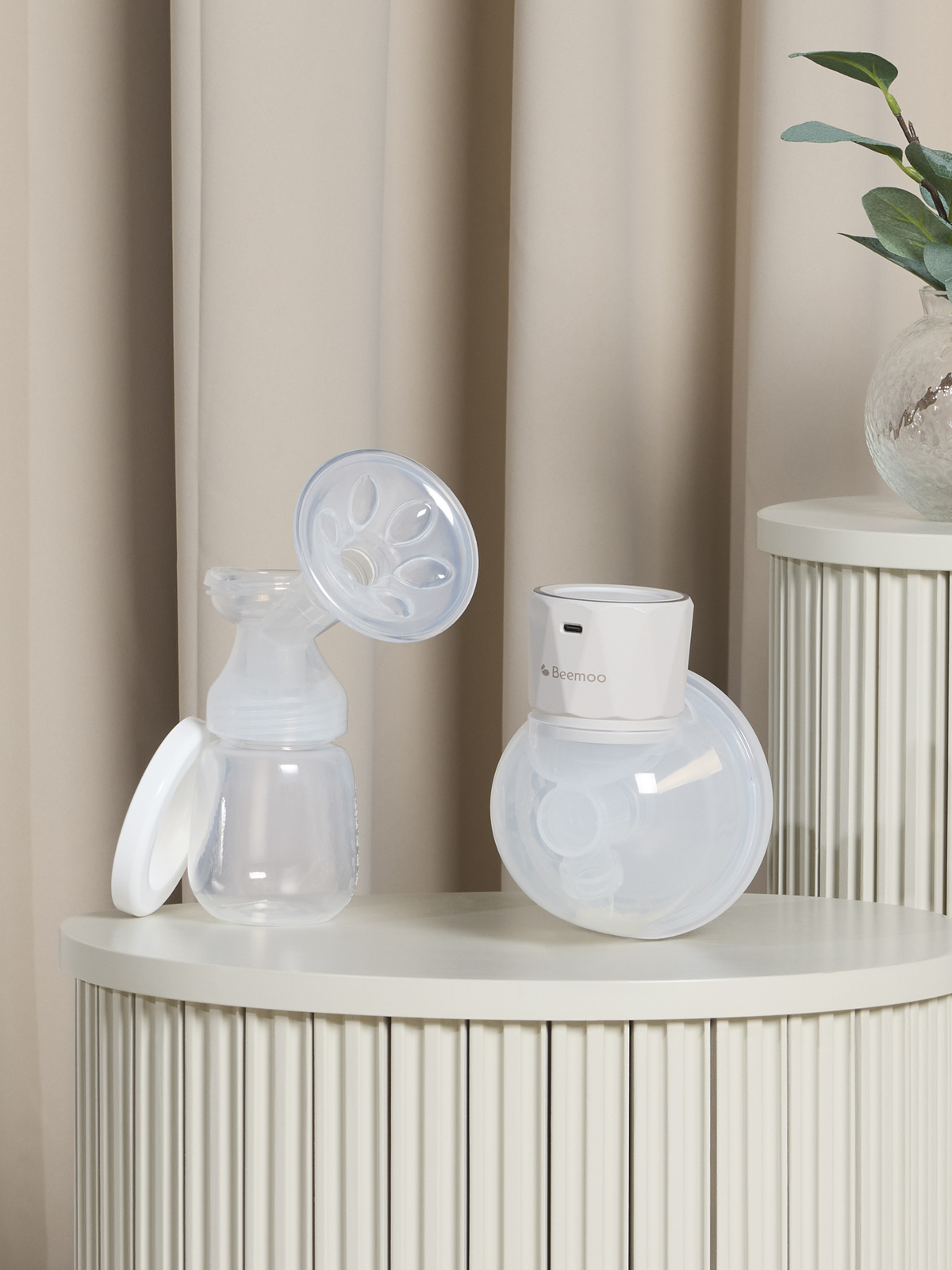 Beemoo CARE 2-i-1 Elektrisk Brystpumpe, Beige