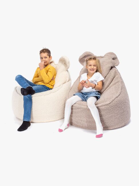 Furini Yogi Sækkestol Bouclé, Creme