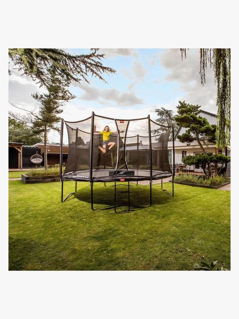 BERG Favorit Regular Trampolin 380 inkl. Comfort Sikkerhedsnet, Grå