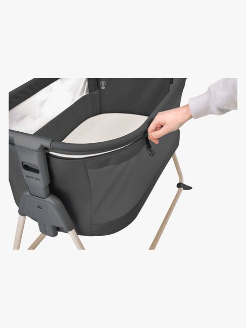 Maxi-Cosi Tori Beyond Bedside Crib, Graphite Eco