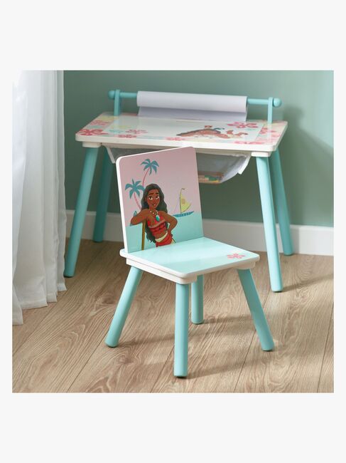Disney Vaiana Skrivebord med Stol, Blå