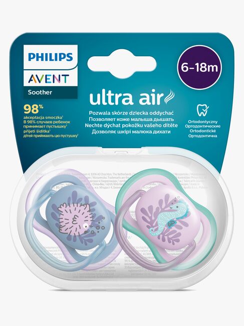Philips Avent Ultra Air Deco Sut 2-Pak 6-18m, Blå/Lilla