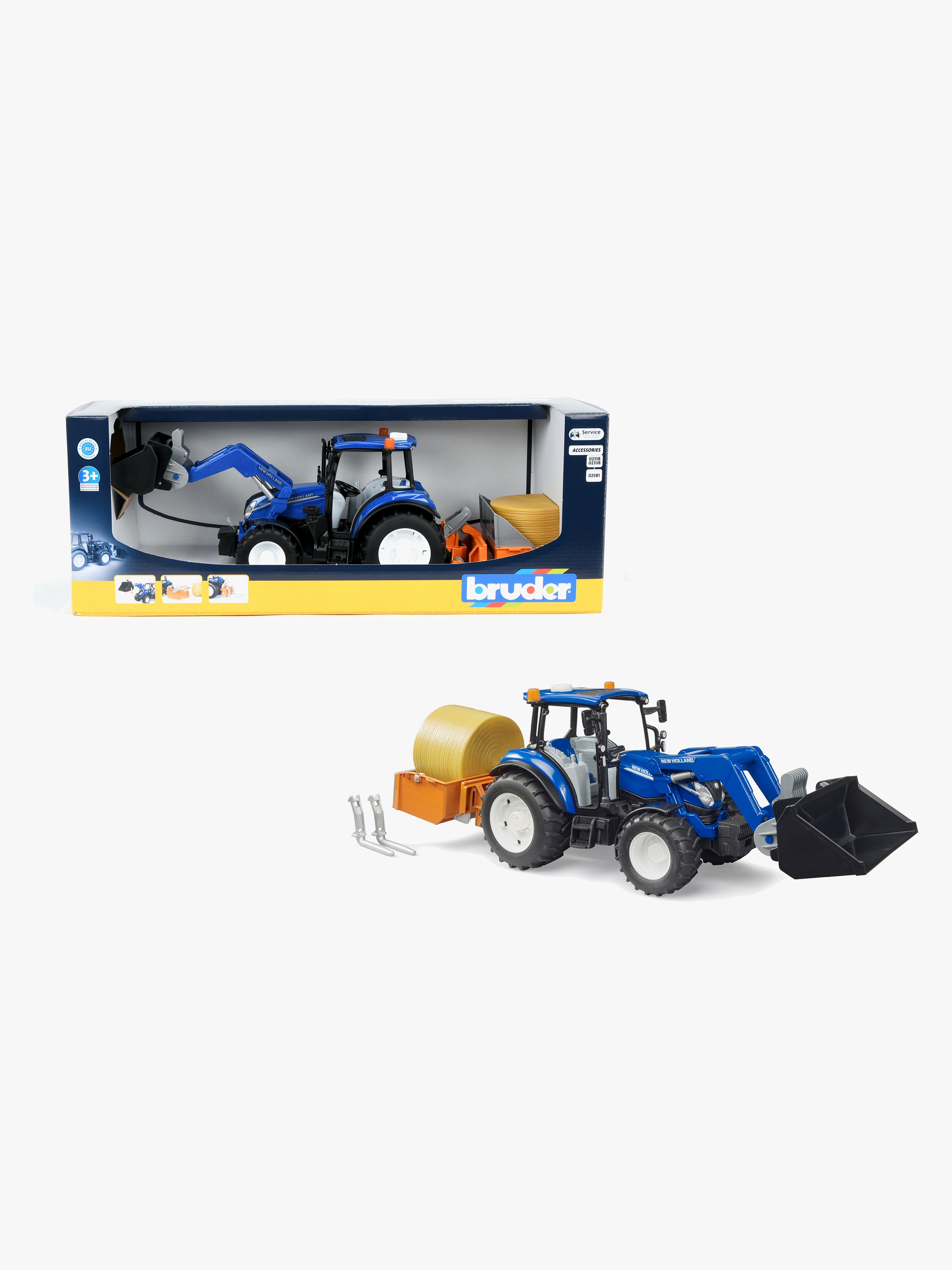 Bruder New Holland Traktor T5 120 med Front Loader