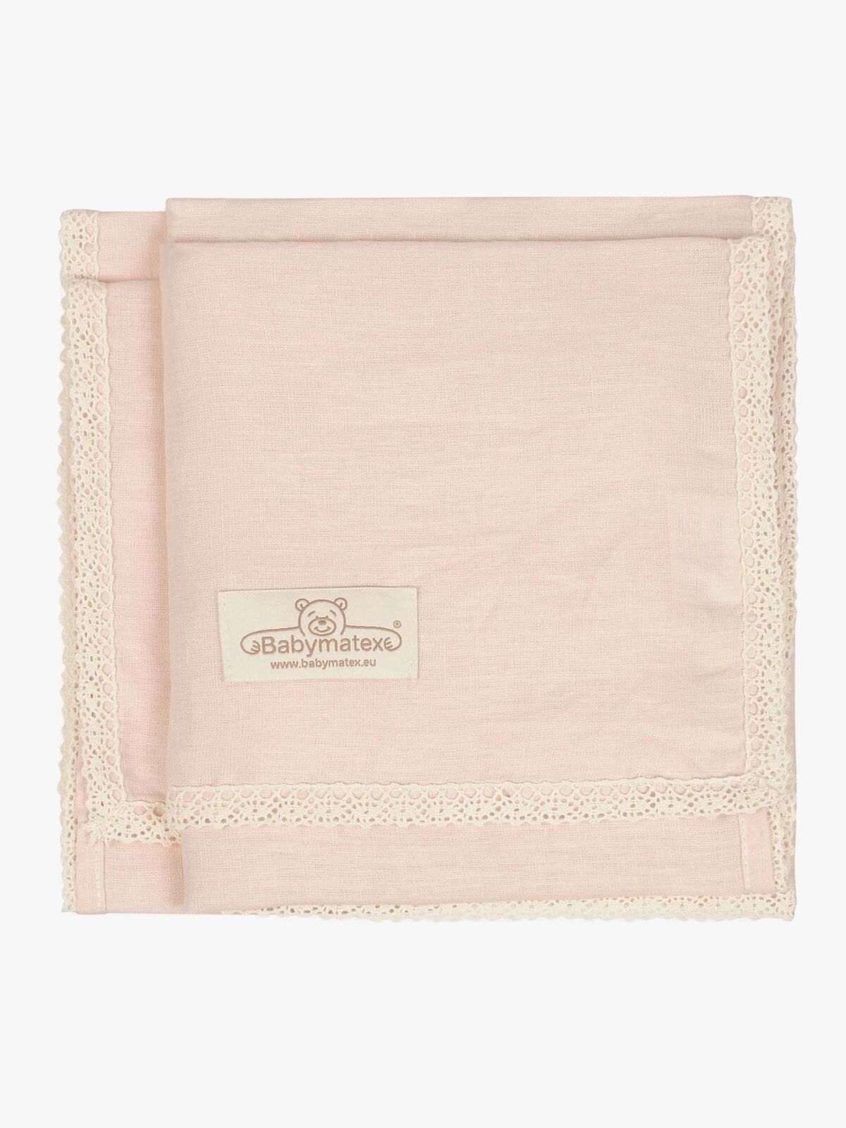 BabyMatex Babytæppe i Hør 75 x 100 cm, Lyserødt