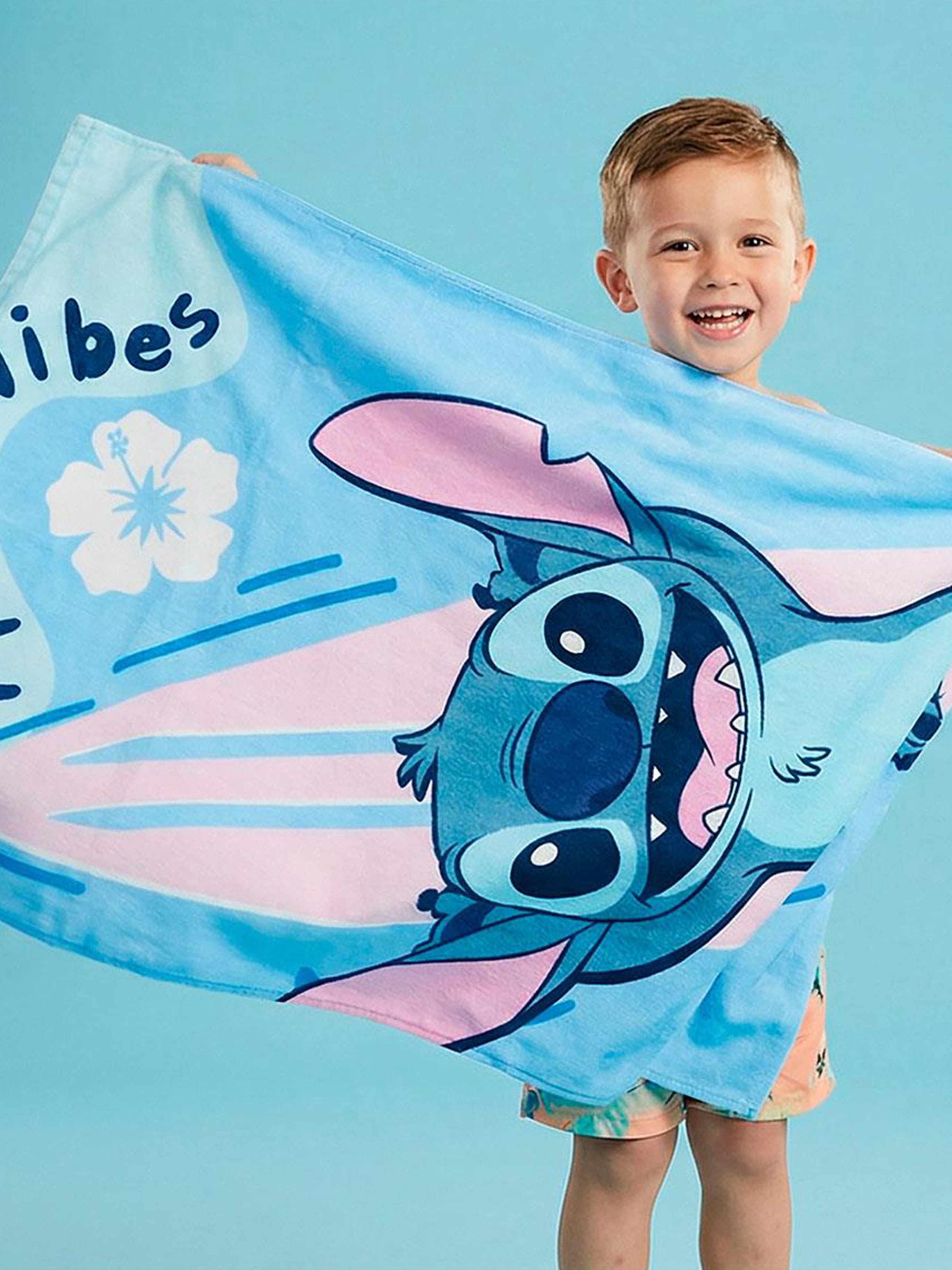Disney Stitch Håndklæde 100% Bomuld, Blå