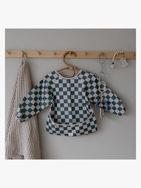 Mushie  Langærmet Hagesmæk, Olive Check