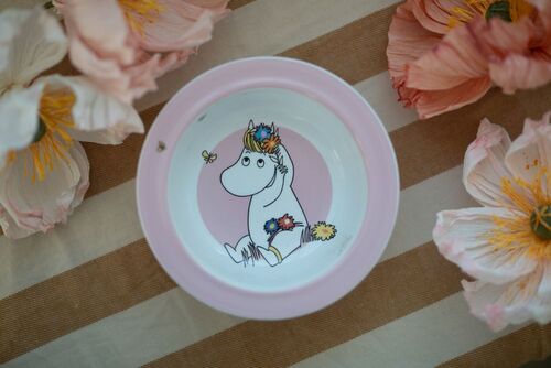 Mumitroldene Eng Tallerken med Sugekop, Pink